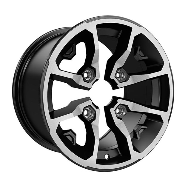 14" Rim - Rear - Black and machined