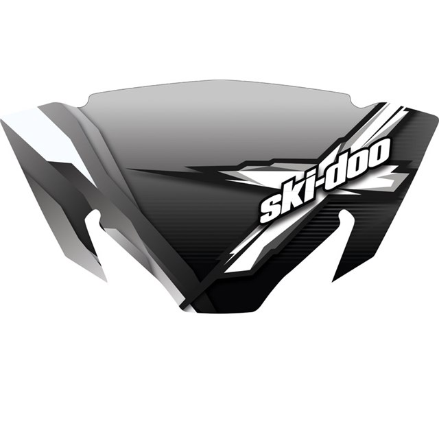 Sport Performance Flared Windshield - Smoke with X Graphic